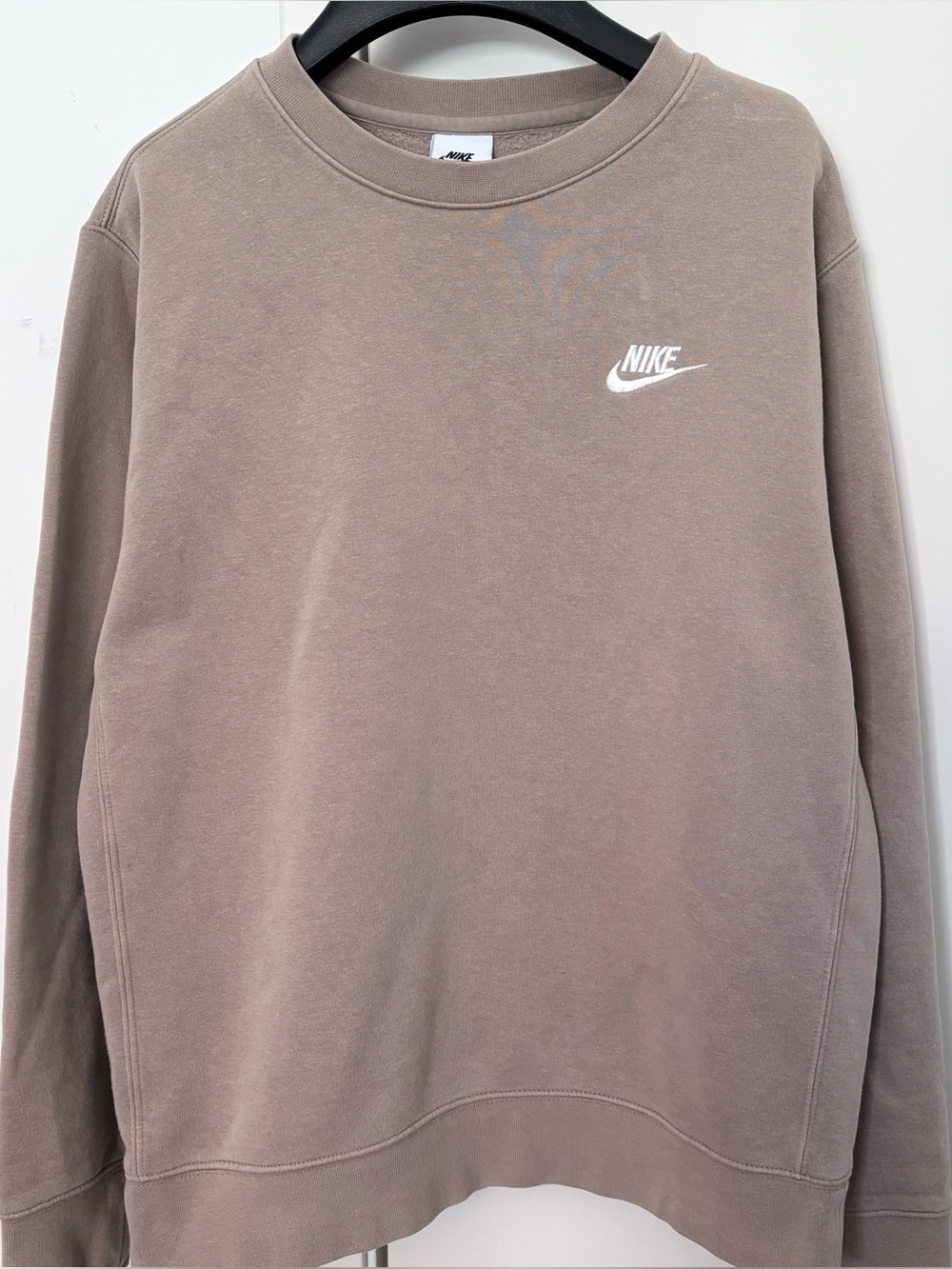 Nike Club Men's Fleece Crew Khaki Beige Tan Brown S